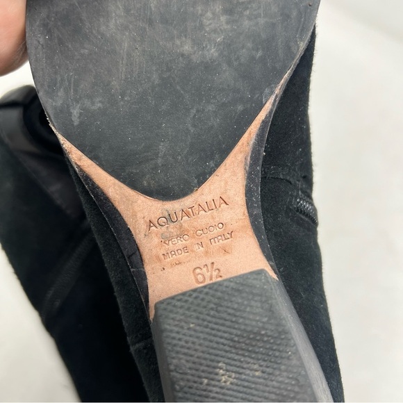 Aquatalia suede black ankle boots size 6.5 - Picture 6 of 7